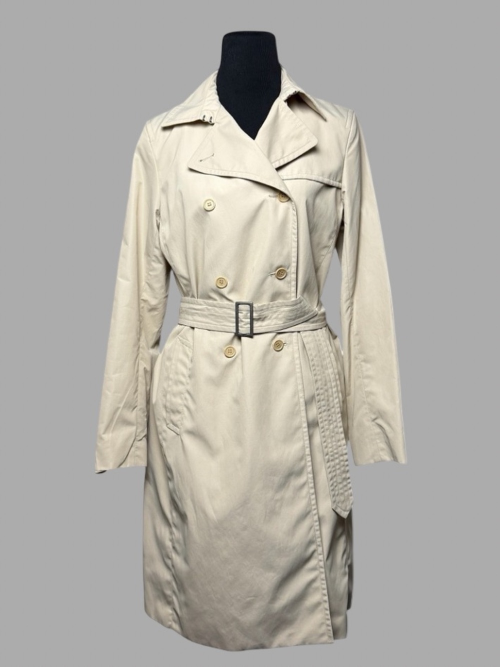 Vintage Theory Trench Coat Katerina Tan SZ L MSRP: $390 Preppy Classic Timeless